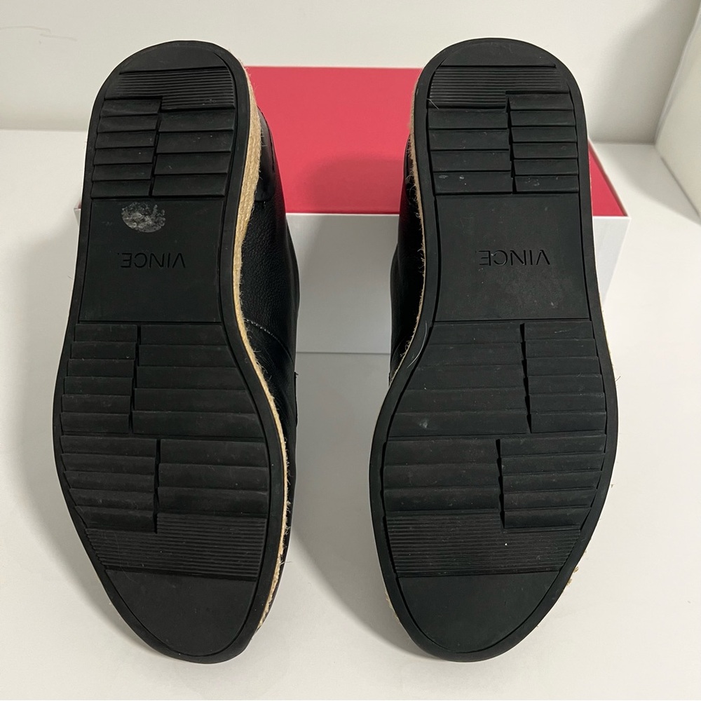 Vince Leather Espadrille Sneakers - Black Sneakers, Shoes - Picture 9 of 10
